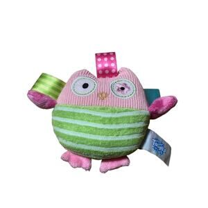 Owl Taggies Rattle baby infant toy sensory touch tags Plush‎ stuffed animal toy
